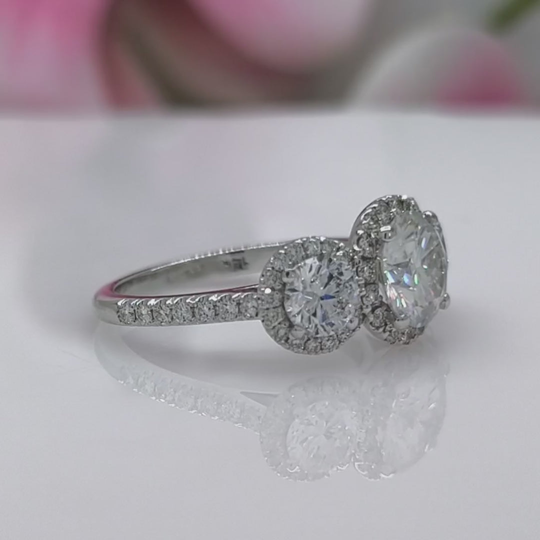 Nadia Round Moissanite Engagement Ring