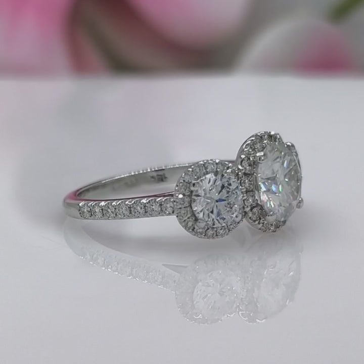 Nadia Round Moissanite Engagement Ring
