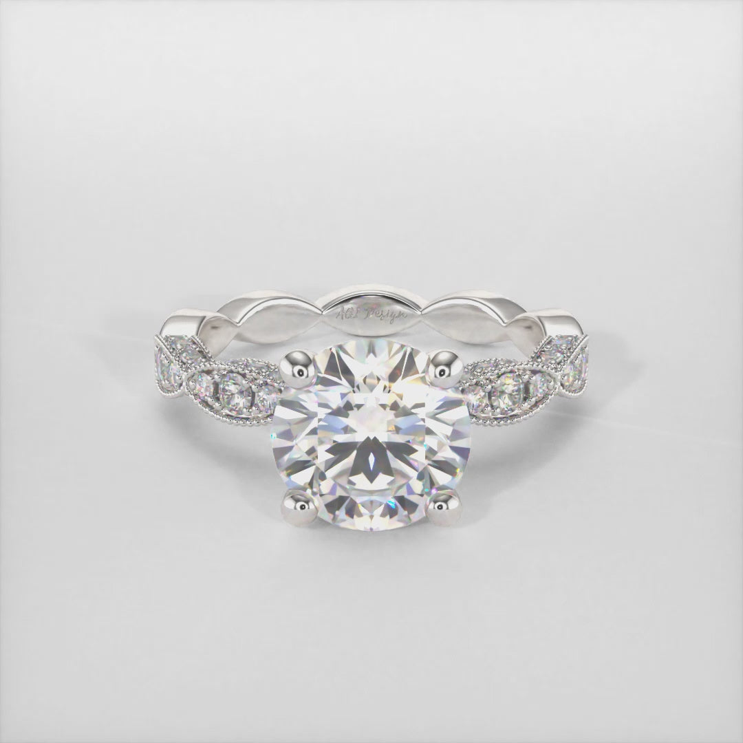 Dana Round Lab Created Diamond Engagement Ring