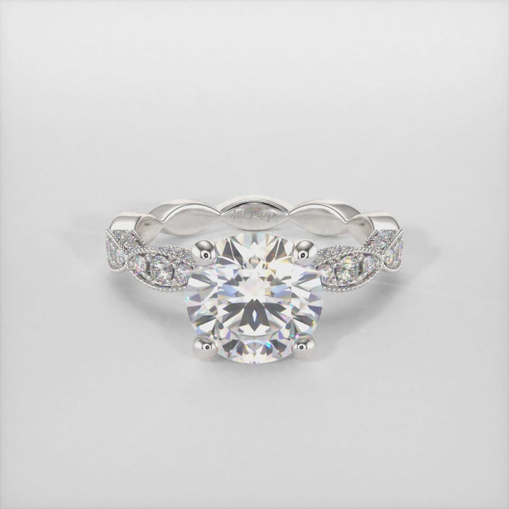Dana Round Lab Created Diamond Engagement Ring