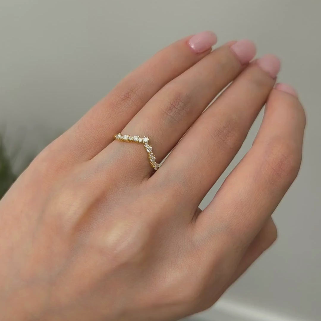 Shira Lab-Created Diamonds Wedding Band