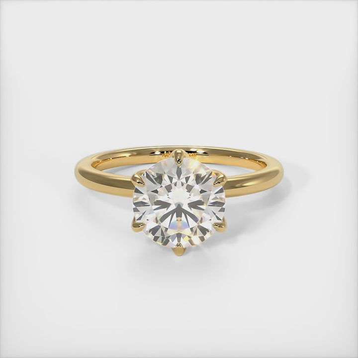Rita Round Lab Created Diamond Engagement Ring