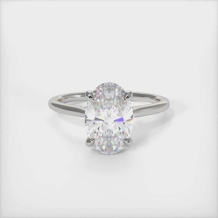 Claire Oval Lab Created Diamond Engagement Ring