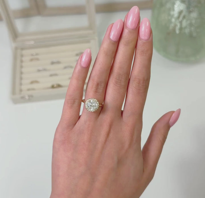 Willow Round Lab Created Diamond Engagement Ring