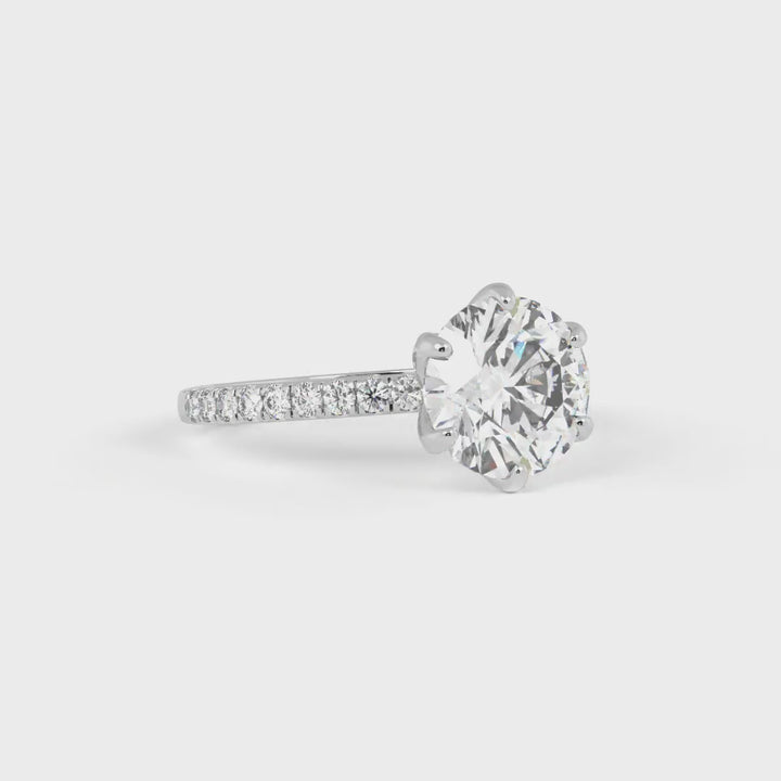Ella Round Lab Created Diamond Engagement Ring
