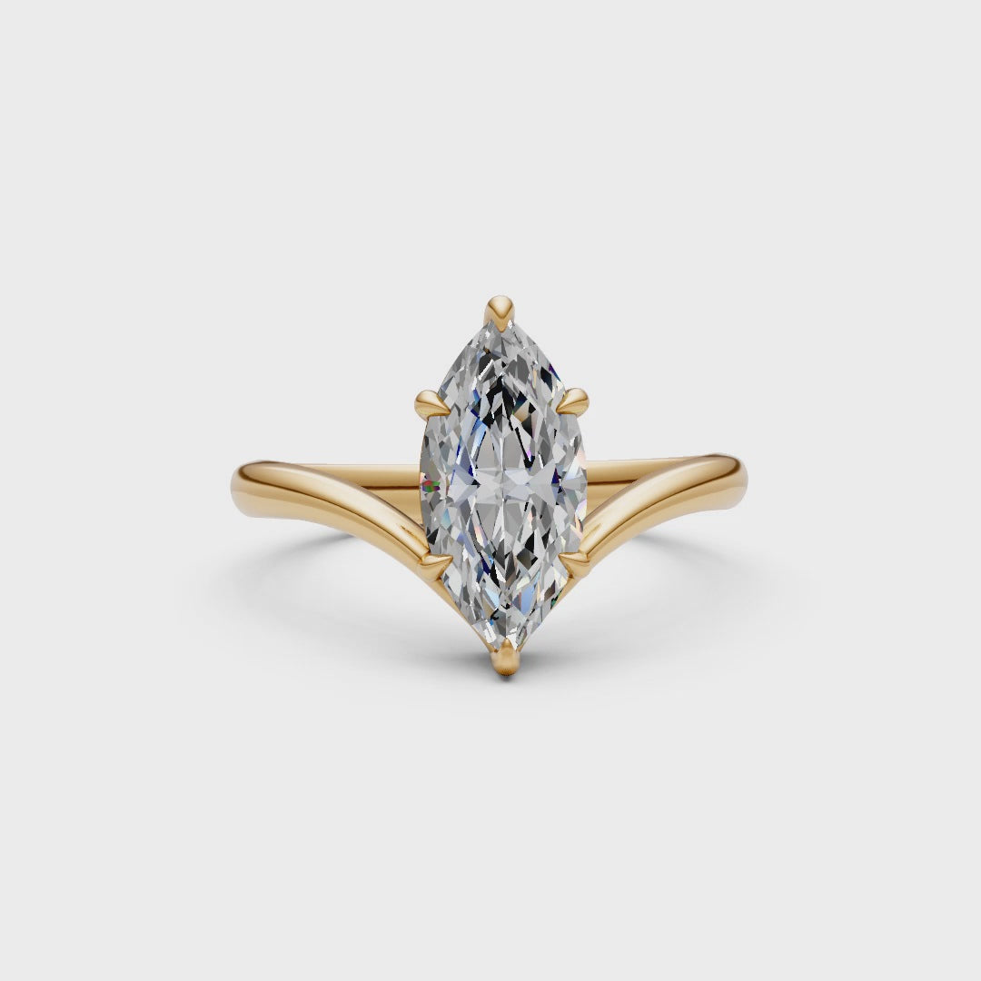 Liv Marquise Lab Created Diamond Engagement Ring