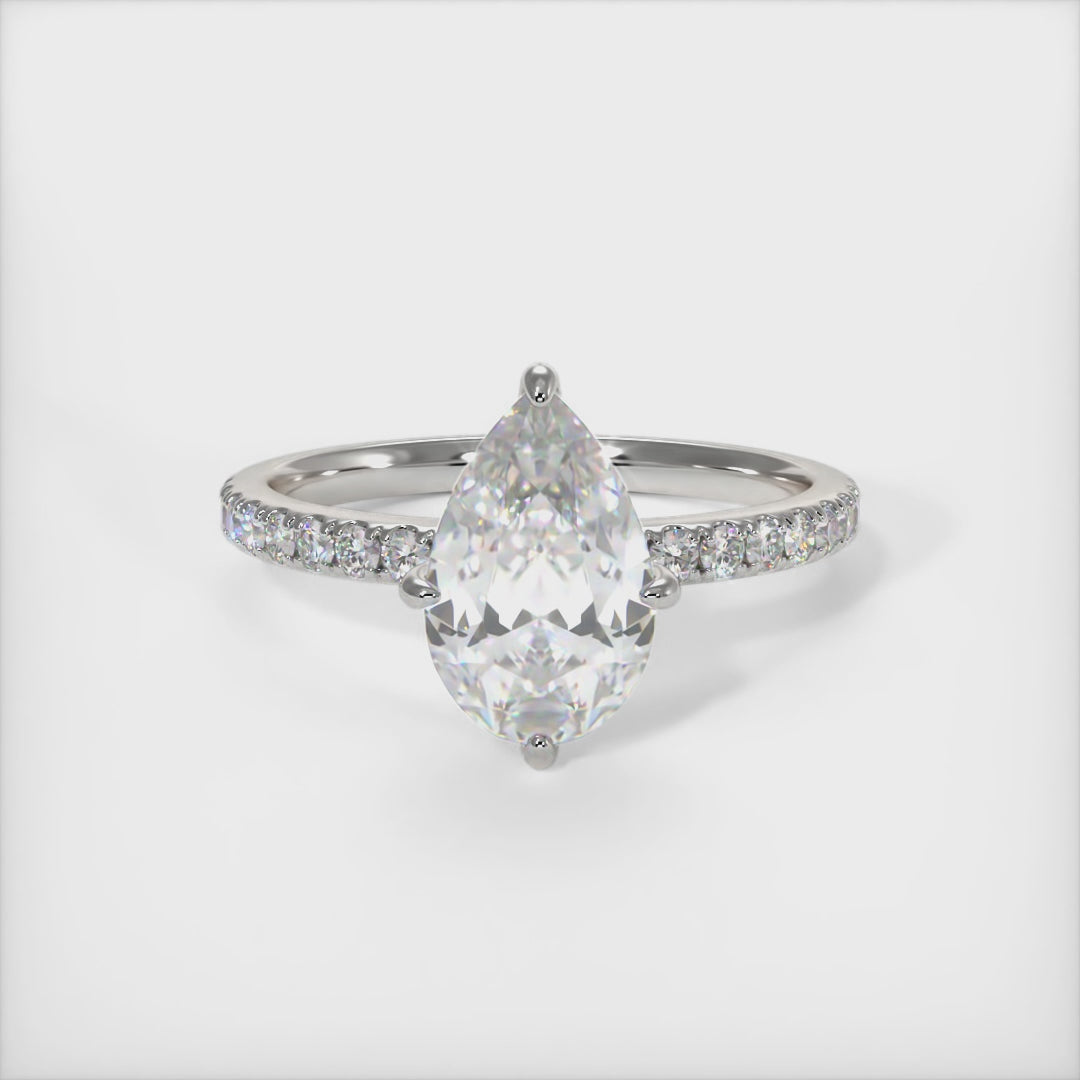 Bague de fiançailles en diamant créée en laboratoire par Patricia Pear