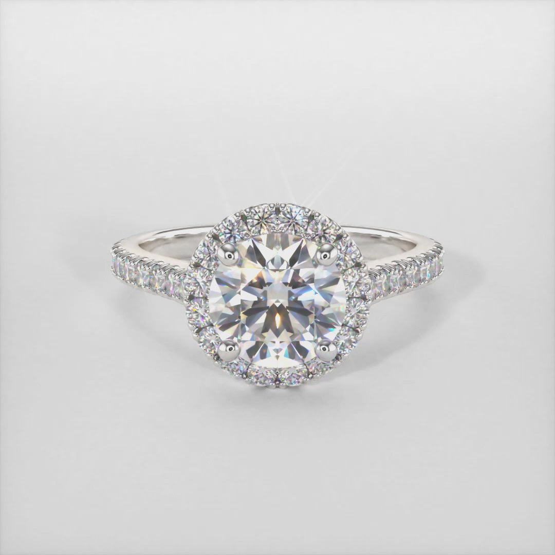 Emily Round Lab Created Diamond Engagement Ring
