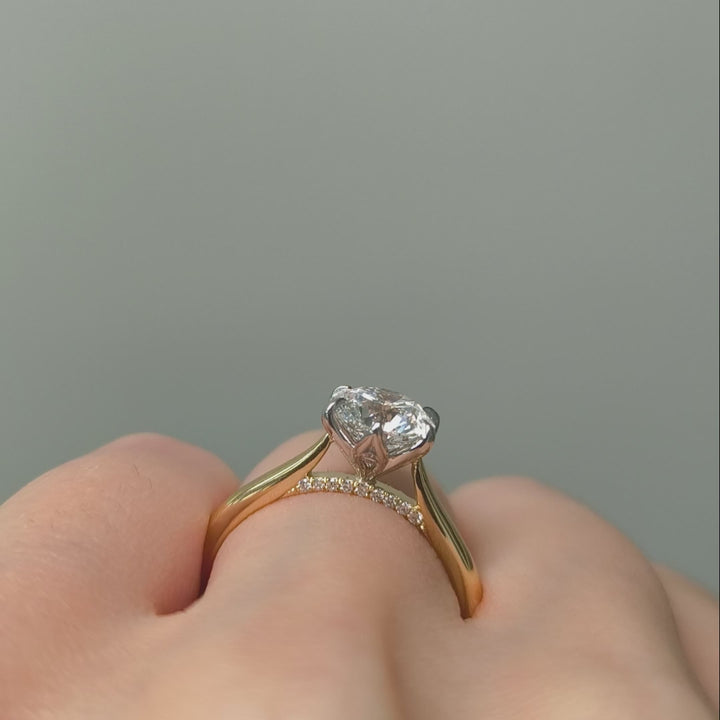 Nora Round Lab Created Diamond Engagement Ring