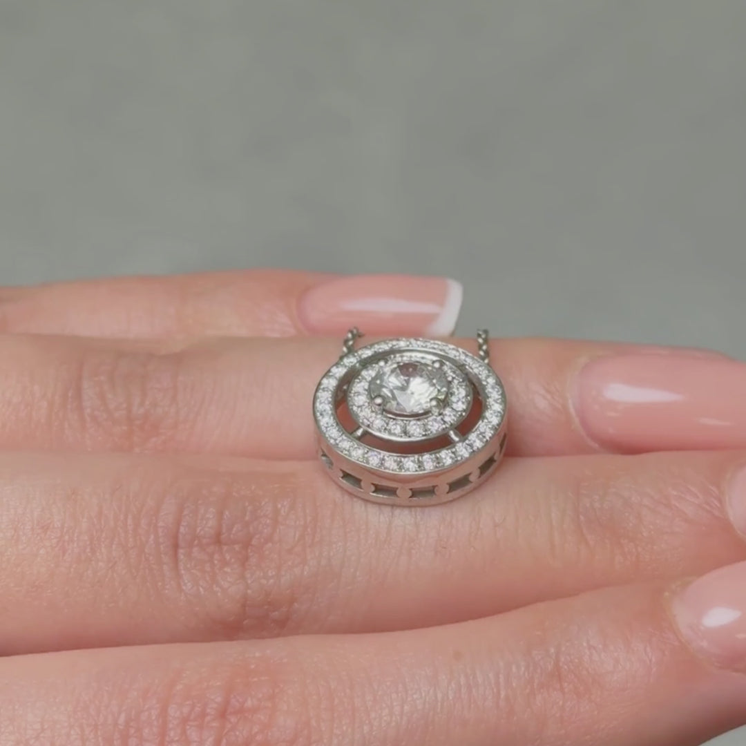 Ready to Ship: Diamond Pendant in 14k White Gold