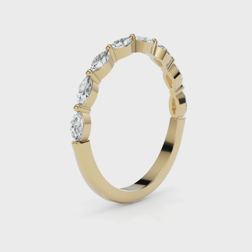 Martina Marquise Cut Lab-grown  Diamonds Wedding Band