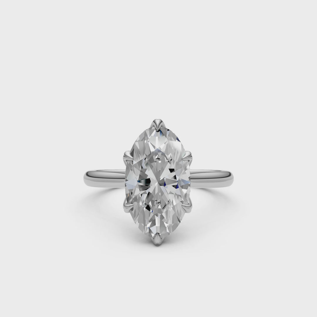 Dahlia Oval Lab Created Diamond Engagement Ring