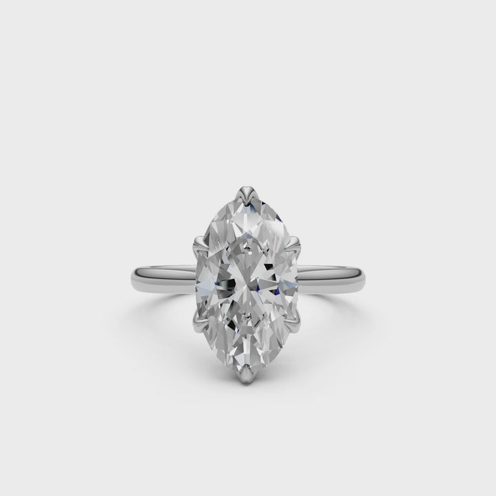 Dahlia Oval Lab Created Diamond Engagement Ring