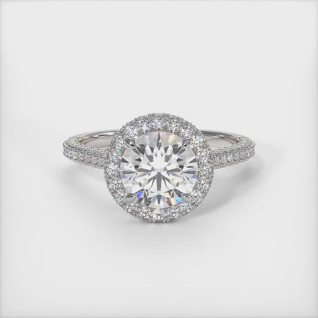 Tanya Round Lab Created Diamond Engagement Ring
