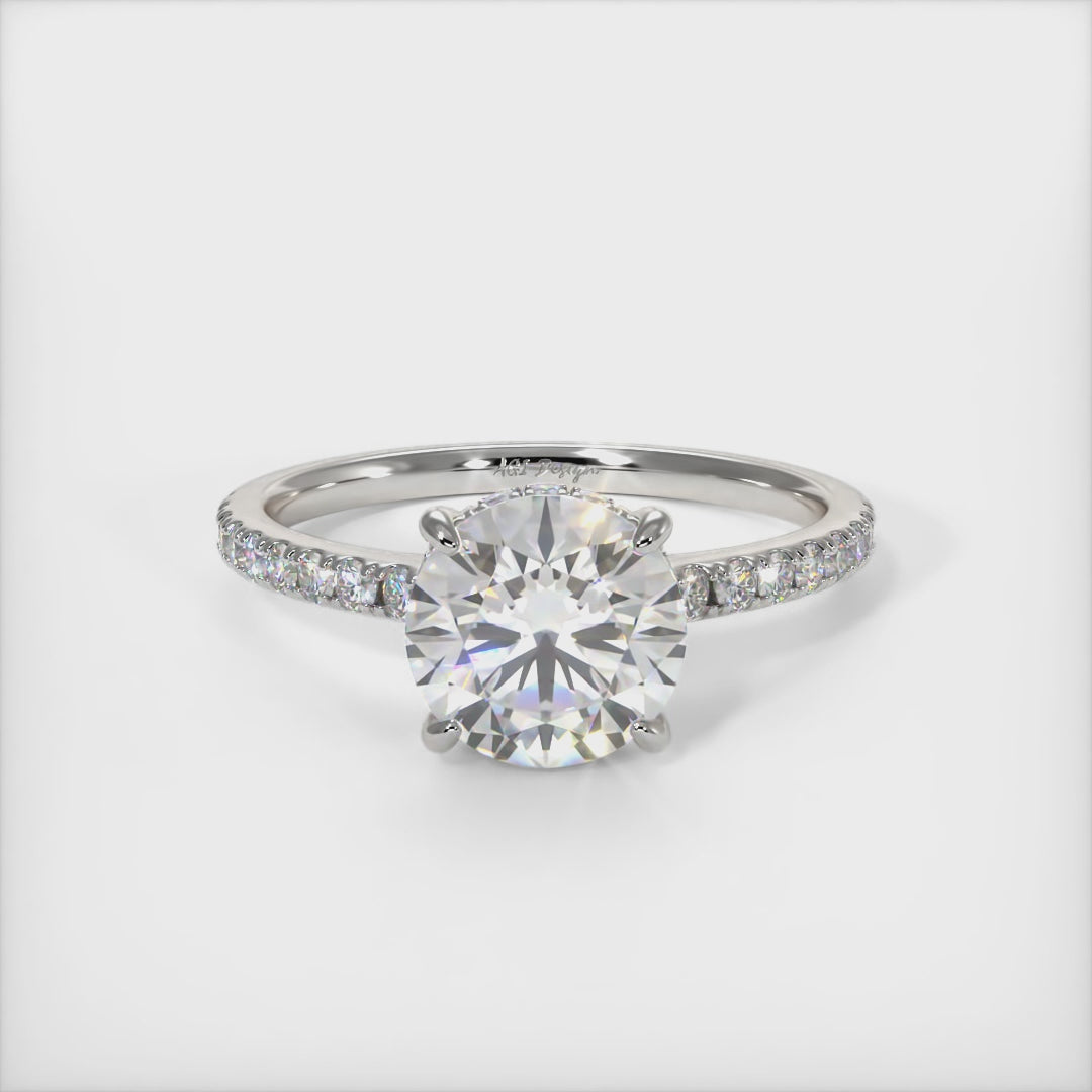 Doris Round Lab Created Diamond Engagement Ring
