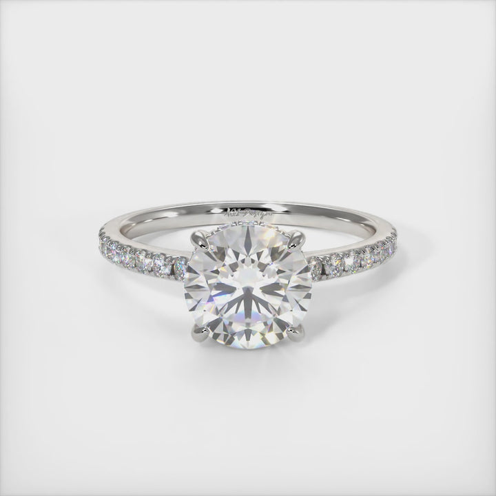 Doris Round Lab Created Diamond Engagement Ring