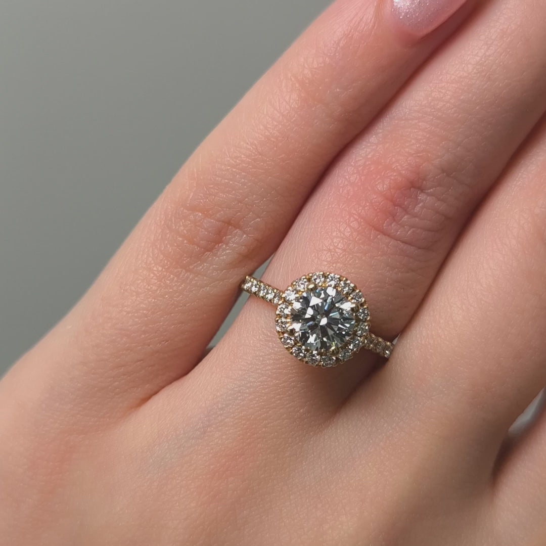 Lily Round Moissanite Engagement Ring