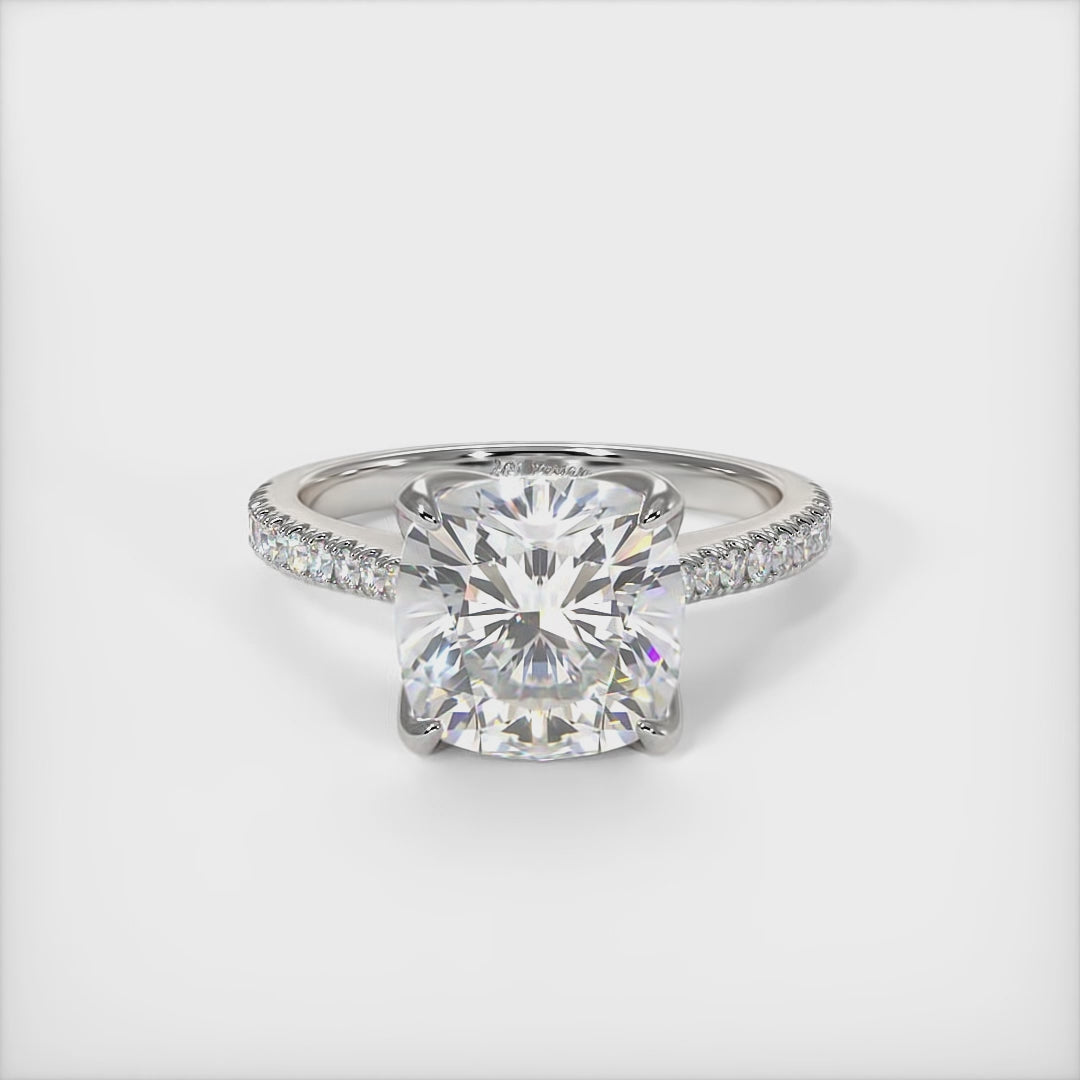 Elsa Cushion Cut Lab Created Diamond Engagement Ring