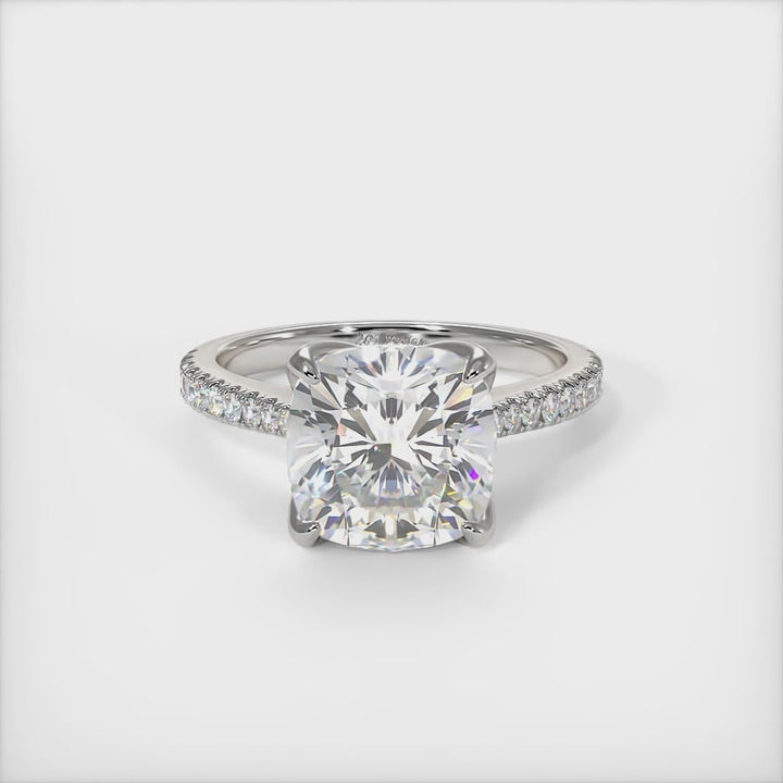 Elsa Cushion Cut Lab Created Diamond Engagement Ring