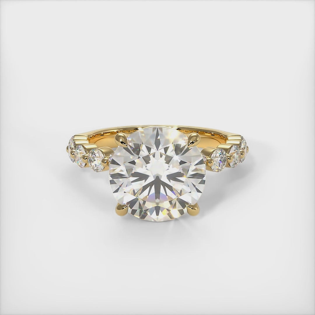 Samantha Round Lab Created Diamond Engagement Ring