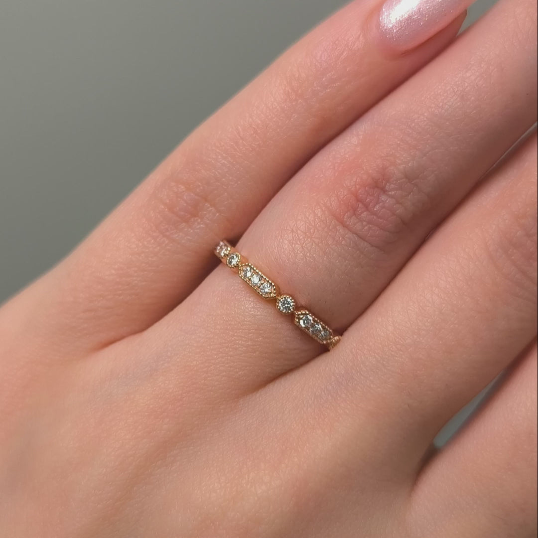 Ready to Ship  Maya Diamond Wedding Band