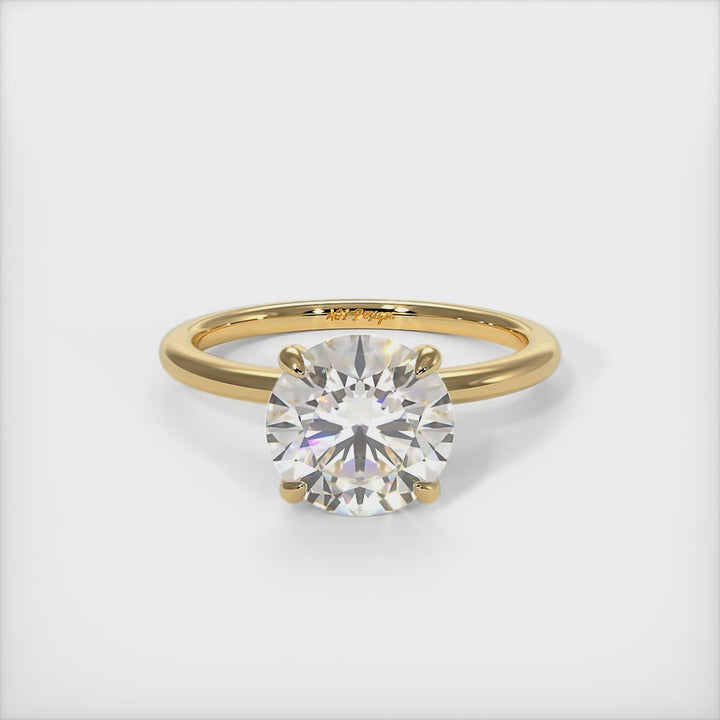 Grace Round Lab Created Diamond Engagement Ring