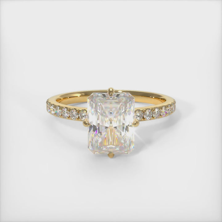 Patricia Radiant/Emerald Lab Created Diamond Engagement Ring