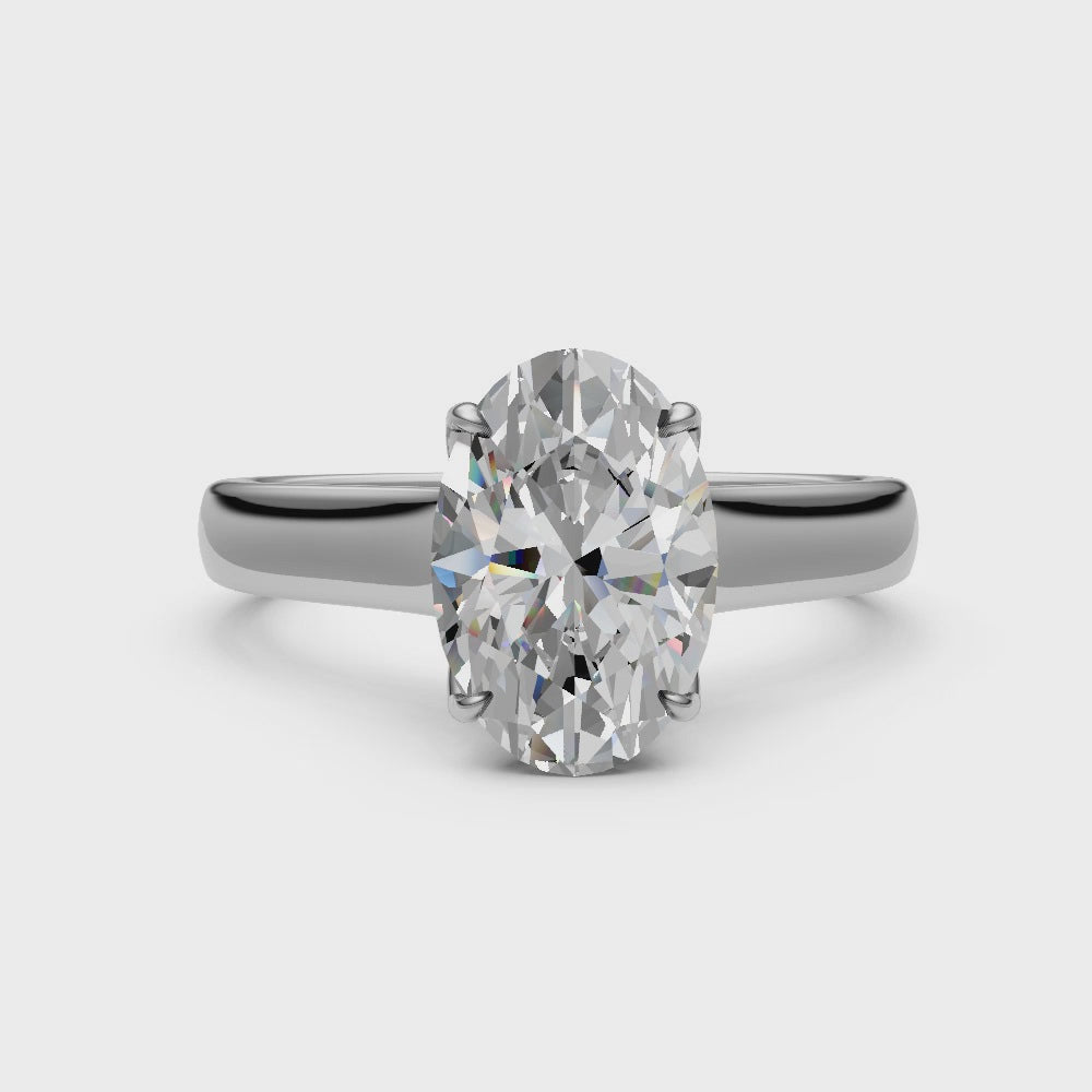 Natasha Oval Lab Created Diamond Engagement Ring