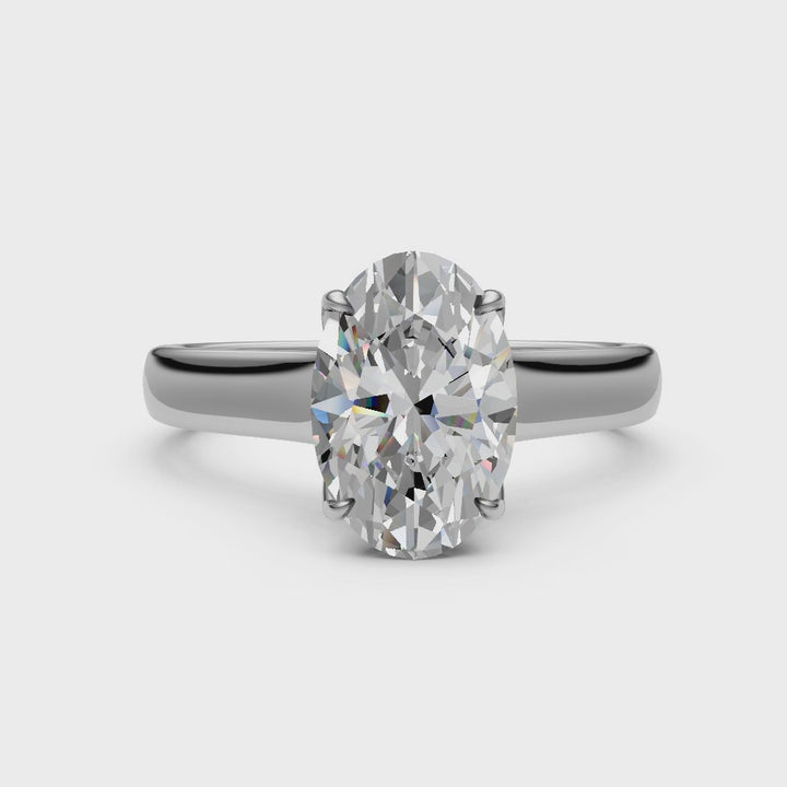 Natasha Oval Lab Created Diamond Engagement Ring