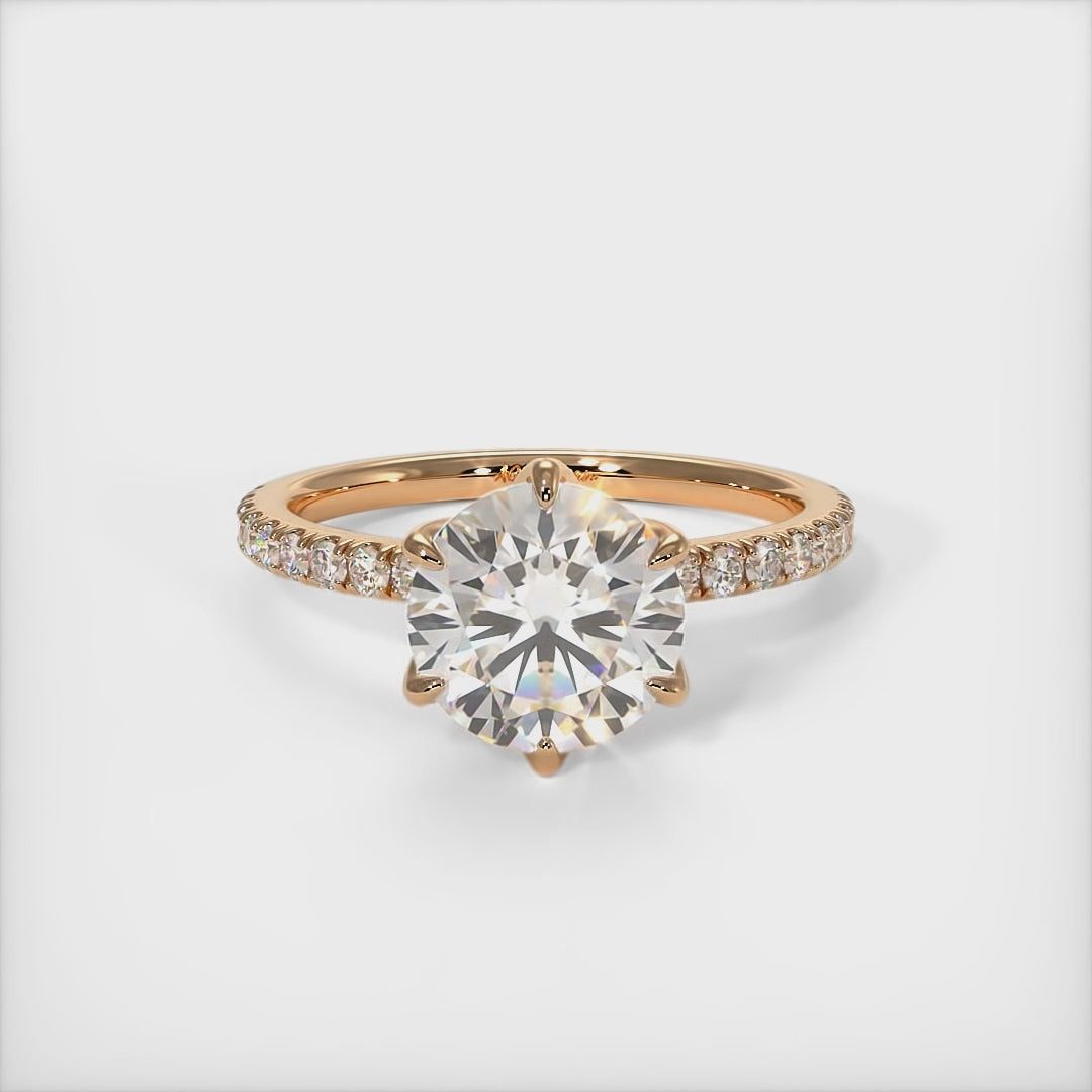 Melanie Round Lab Created Diamond Engagement Ring
