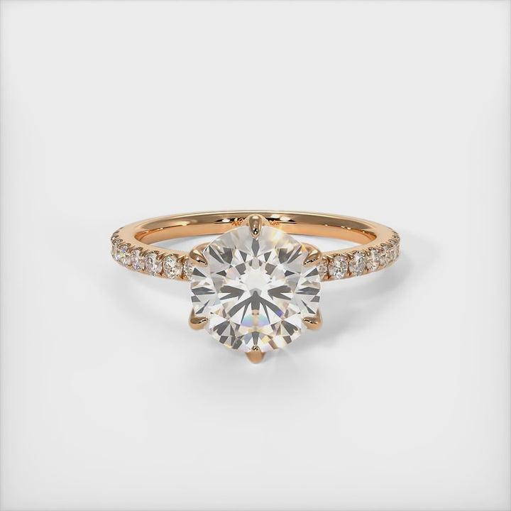 Melanie Round Lab Created Diamond Engagement Ring