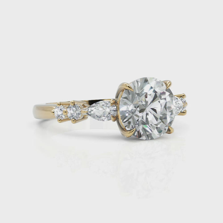 Emma Round Lab Created Diamond Engagement Ring