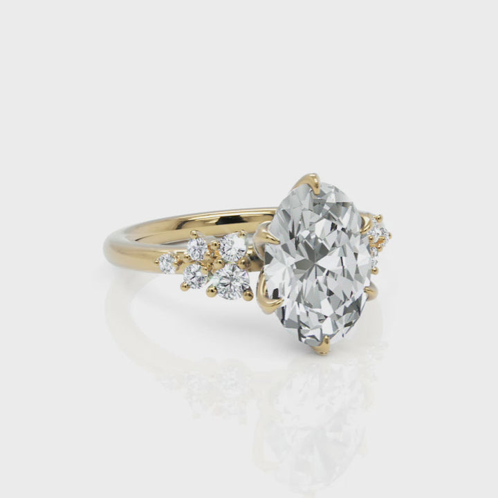 Cynthia Oval Lab Created Diamond Engagement Ring