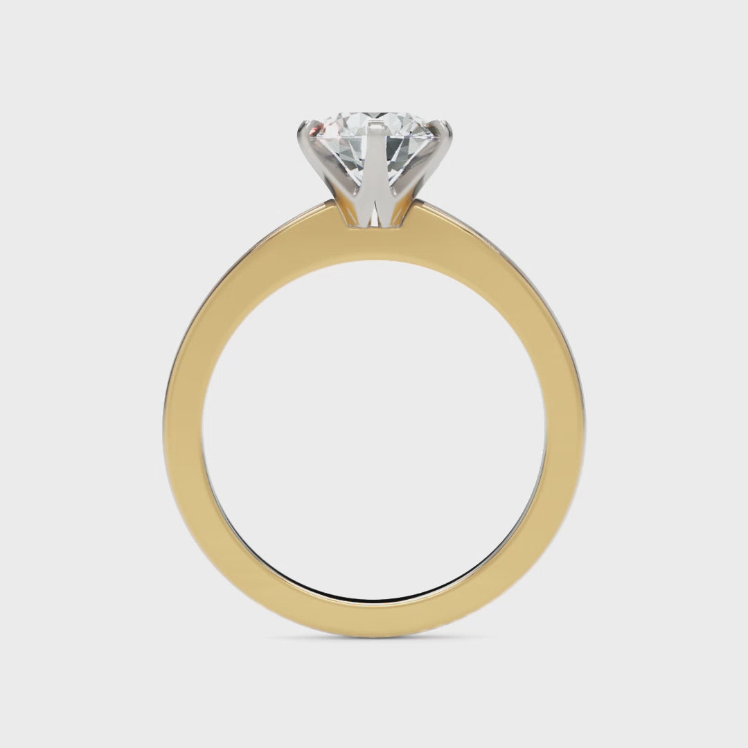 Alexa Round Moissanite Engagement Ring