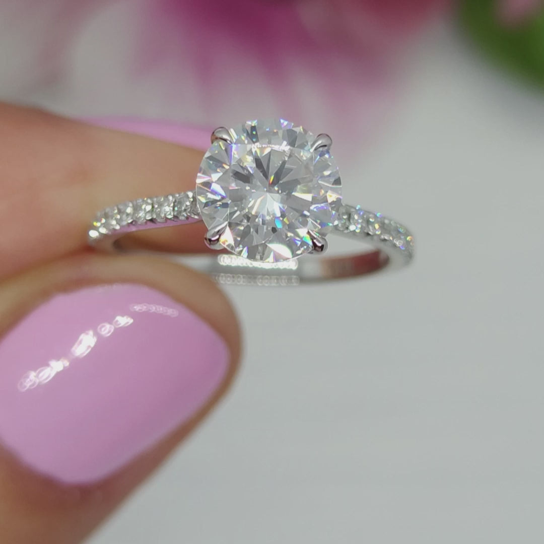 Doris Round  Moissanite Engagement Ring