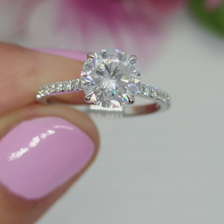 Doris Round  Moissanite Engagement Ring