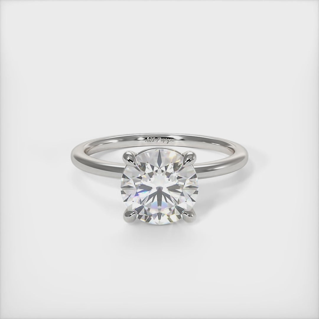 Eden Round Lab Created Diamond Engagement Ring