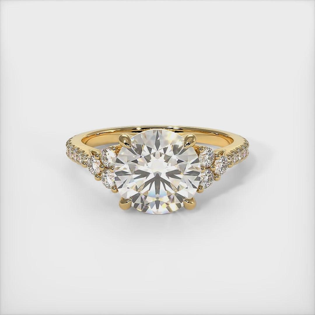 Olivia Round Lab Created Diamond Engagement Ring