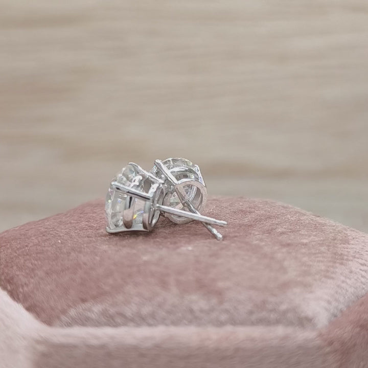 Ready to Ship  5ct total weight Round Moissanite Stud Earrings