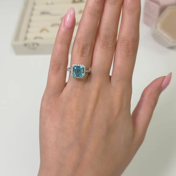 Ready to Ship 2.8ct. Blue Topaz Engagement Ring