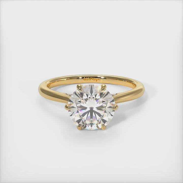 Milana Round Lab Created Diamond Engagement Ring