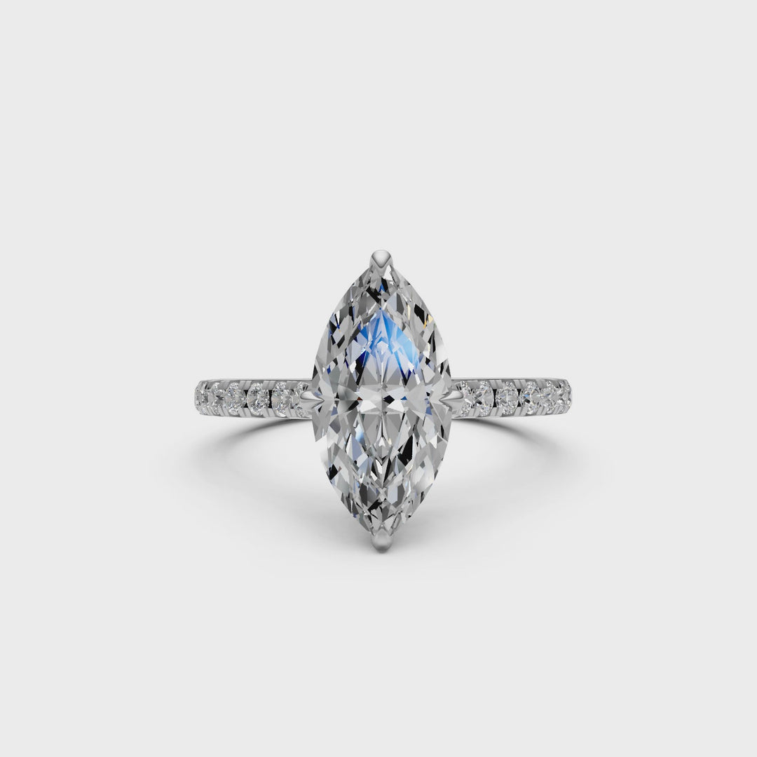 Nelly Marquise Moissanite Engagement Ring