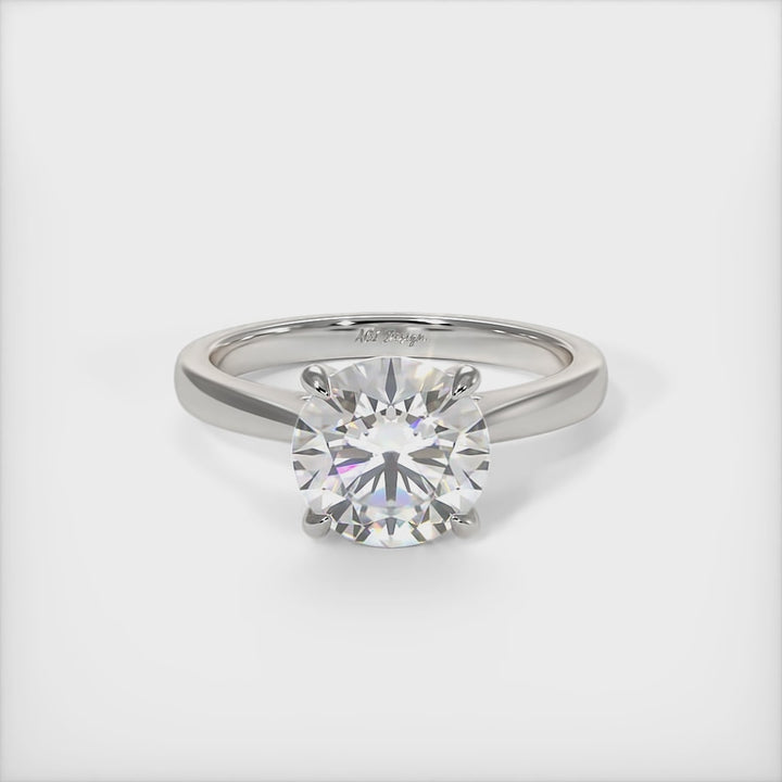 Aurora Round Lab Created Diamond Engagement Ring