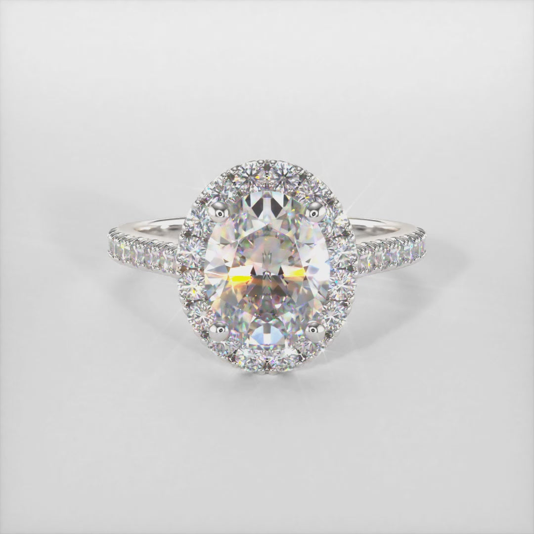 Emory Oval Lab Created Diamond Engagement Ring