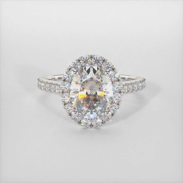 Emory Oval Lab Created Diamond Engagement Ring