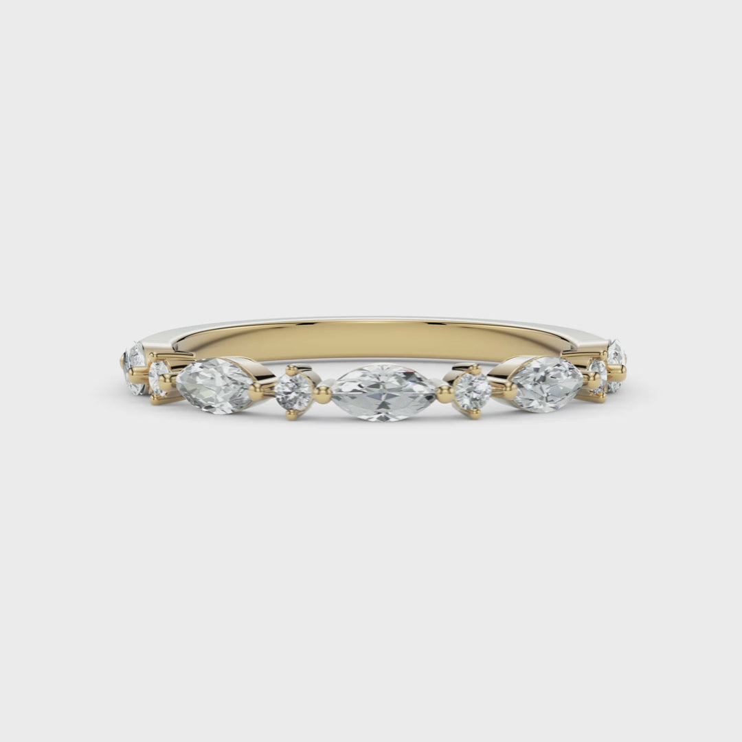 Elly Lab-Created Diamonds Wedding Band