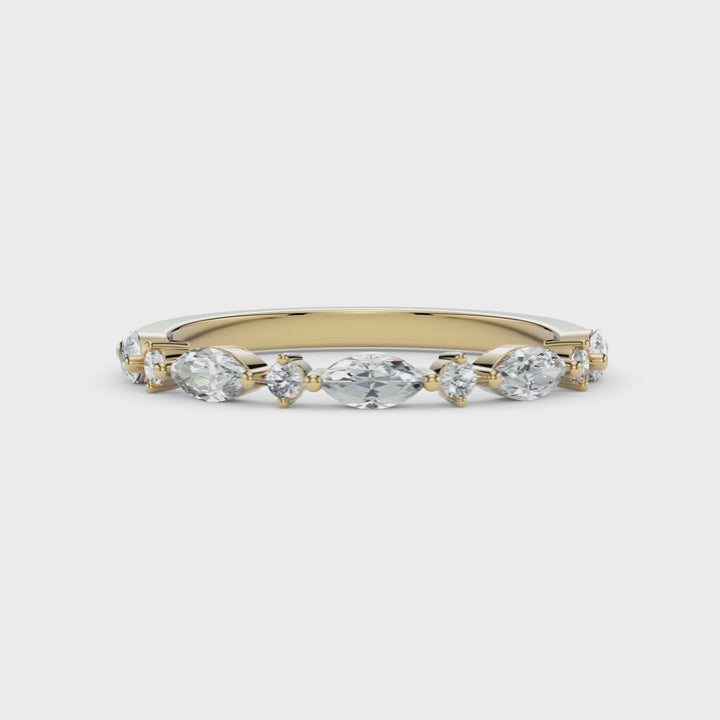 Elly Lab-Created Diamonds Wedding Band