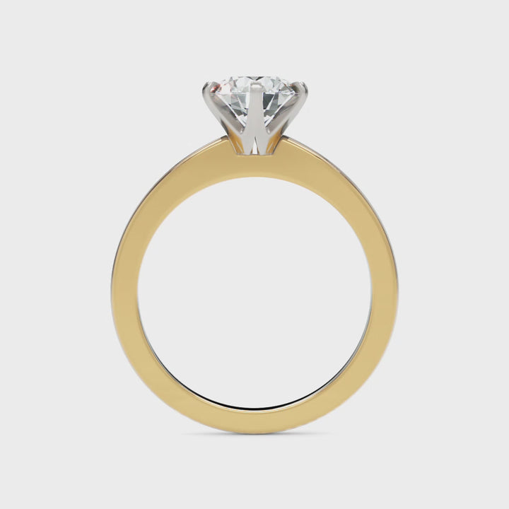 Alexa Round Lab Created Diamond Engagement Ring
