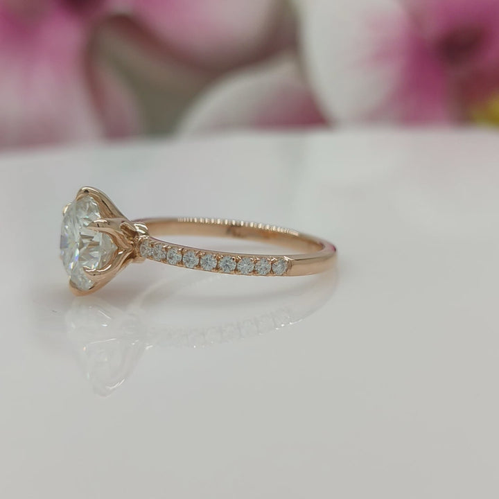 Ella Round Lab Created Diamond Engagement Ring