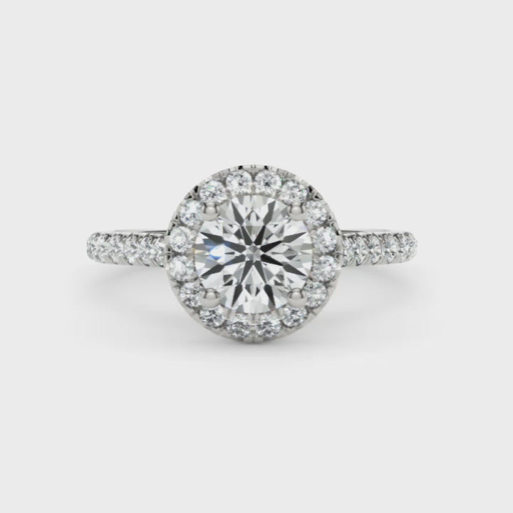 Lily Round Moissanite Engagement Ring